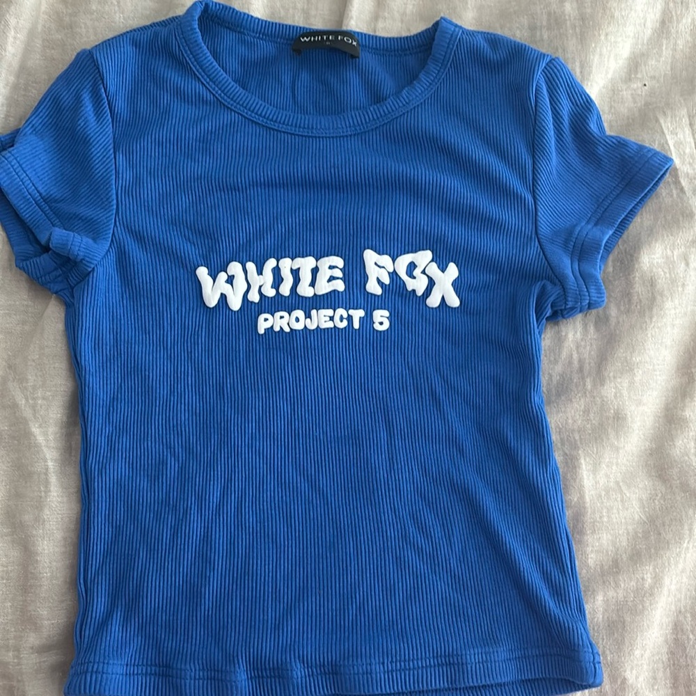 Dark blue, small baby tee crop top